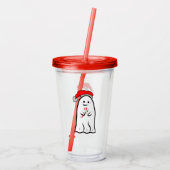 Candy Cane Ghost Acryl Drinkbeker (Achterkant)