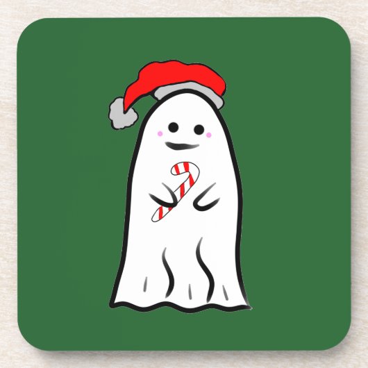 Candy Cane Ghost Bier Onderzetter (Voorkant)