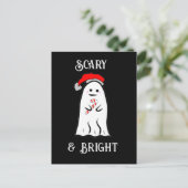 Candy Cane Ghost Briefkaart (Staand voorkant)