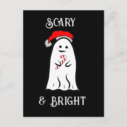 Candy Cane Ghost Briefkaart (Voorkant)