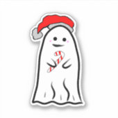 Candy Cane Ghost Sticker (Voorkant)