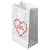 Candy Cane Gift Bag Klein Cadeauzakje (Voorkant Gekanteld)