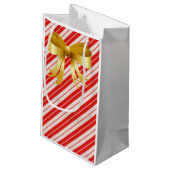 Candy Cane Gift Bag Klein Cadeauzakje (Achterkant Gekanteld)