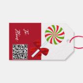 Candy Cane Gift Label Cadeaulabel (Voorkant (Horizontaal))