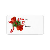 Candy Cane Gift Label - Label (Voorkant)