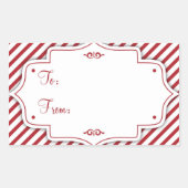 Candy Cane Gift Label Sticker (Voorkant)