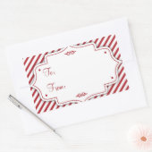 Candy Cane Gift Label Sticker (Envelop)