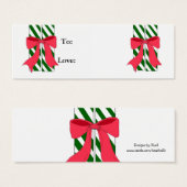 Candy Cane Gift Labels Mini Visitekaartjes (Voorkant /achterkant)