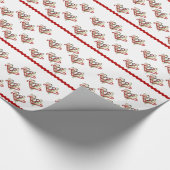 Candy Cane Gift Wrap Paper Cadeaupapier (Hoek)