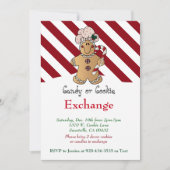 Candy Cane Gingerbrood Cookie & Snoep Exchange Kaart (Voorkant)