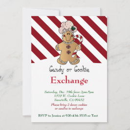 Candy Cane Gingerbrood Cookie & Snoep Exchange Kaart