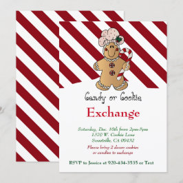 Candy Cane Gingerbrood Cookie & Snoep Exchange Kaart