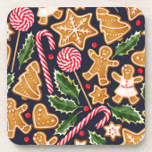 Candy Cane Gingerbrood Kerstmis | Vastgesteld Onde Bier Onderzetter (Voorkant)