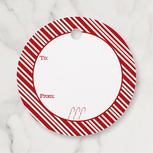 Candy Cane Gingerbrood Man met kerstcadeaus F Bedankjes Labels (Achterkant)