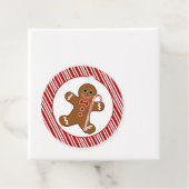 Candy Cane Gingerbrood Man met kerstcadeaus F Bedankjes Labels (In situ)
