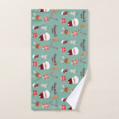 Candy Cane Gingerbrood Pattern Bad Handdoek (Handdoek)
