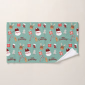 Candy Cane Gingerbrood Pattern Bad Handdoek (Handdoek)