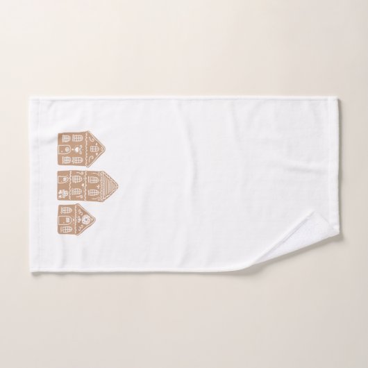 Candy Cane Gingerbrood Pattern Bath Towel Set Bad Handdoek (Handdoek)