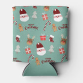 Candy Cane Gingerbrood Pattern Blikjeskoeler (Voorkant)