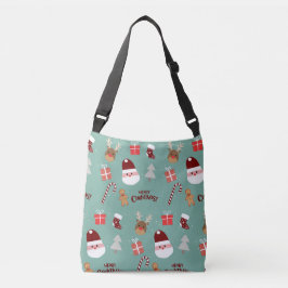 Candy Cane Gingerbrood Pattern Crossbody Tas