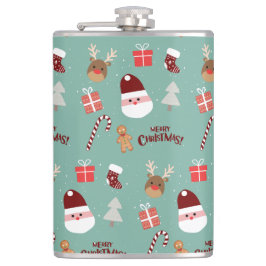 Candy Cane Gingerbrood Pattern Heupfles