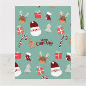 Candy Cane Gingerbrood Pattern Kaart (Voorkant)