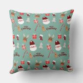 Candy Cane Gingerbrood Pattern Kussen (Achterkant)