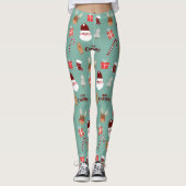 Candy Cane Gingerbrood Pattern Leggings (Voorkant)