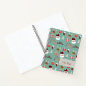 Candy Cane Gingerbrood Pattern Notitieboek (Binnen)