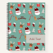 Candy Cane Gingerbrood Pattern Notitieboek (Voorkant)