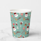 Candy Cane Gingerbrood Pattern Papieren Bekers (Rechts)