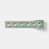 Candy Cane Gingerbrood Pattern Satijnen Lint (Voorkant)