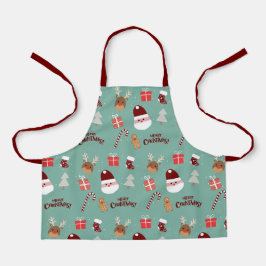 Candy Cane Gingerbrood Pattern Schort