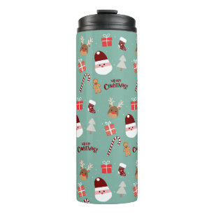 Candy Cane Gingerbrood Pattern Thermosbeker