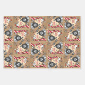 CANDY CANE GIRAFFE & VRIENDEN door Jeff Willis Art Inpakpapier Vel (Voorkant)