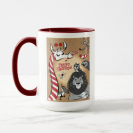 CANDY CANE GIRAFFE & VRIENDEN door Jeff Willis Art Mok