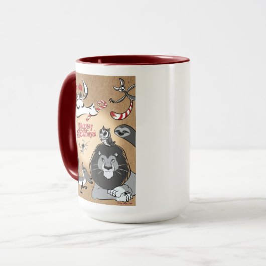 CANDY CANE GIRAFFE & VRIENDEN door Jeff Willis Art Mok (Voorkant links)