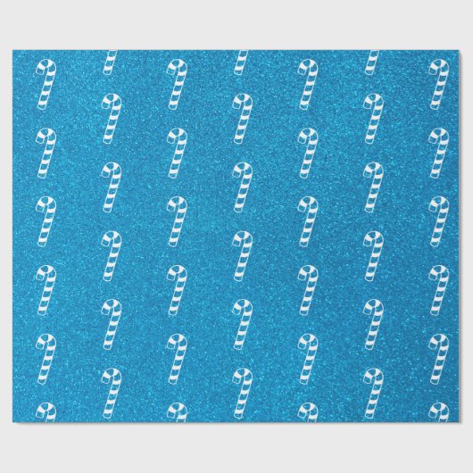 Candy Cane Glitter Holiday Cadeaupapier (Vlak)