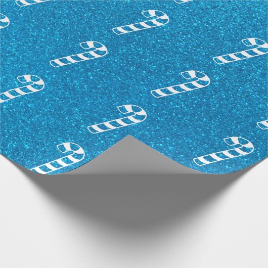 Candy Cane Glitter Holiday Cadeaupapier (Hoek)