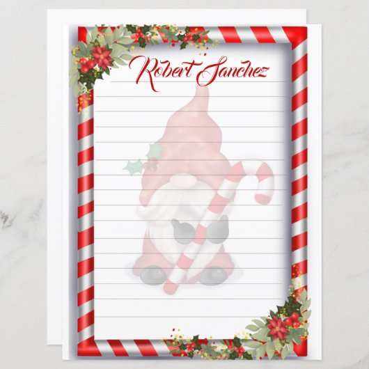 Candy Cane Gnome (Voorkant / Achterkant)
