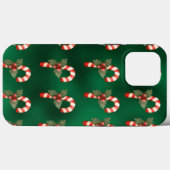 Candy Cane Green Metallic Holiday Cute Case-Mate iPhone Case (Achterkant (horizontaal))