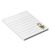 Candy Cane Green Ribbon Christmas Drawing Lined Notitieblok (Schuin)