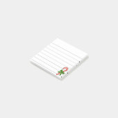 Candy Cane Green Ribbon Christmas Drawing Lined  Post-it® Notes (Schuin)