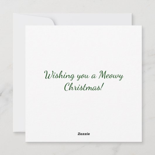 Candy Cane Grey Kitten Kerst Kaart (Achterkant)