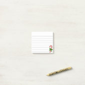 Candy Cane Groen Lint Kerstmis Tekening Gelinieerd Post-it® Notes (Op bureau)