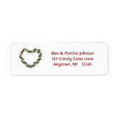 Candy Cane Hart Adres Label (Voorkant)