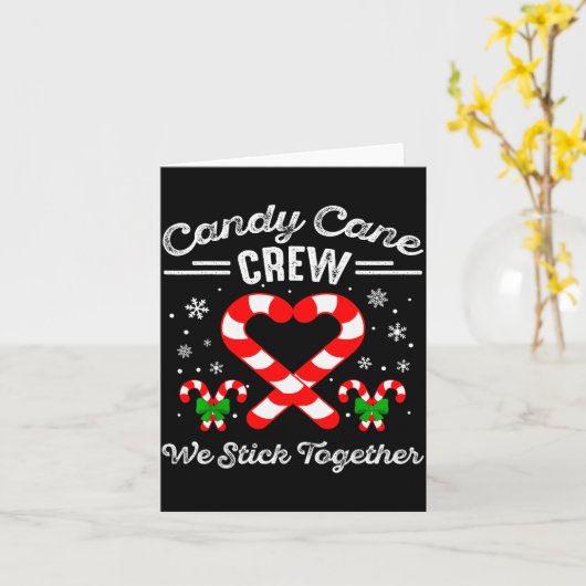 Candy Cane Hart Crew We Staan Samen Kledingstuk P Kaart (Gele Bloem)