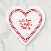 Candy Cane Heart Bedankjes Labels (Achterkant)