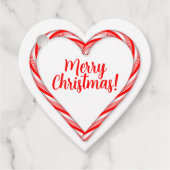 Candy Cane Heart Bedankjes Labels (Voorkant)
