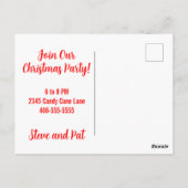 Candy Cane Heart Briefkaart (Achterkant)